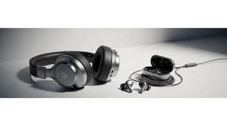 Bluetooth kablosuz kulaklık modelleri masada